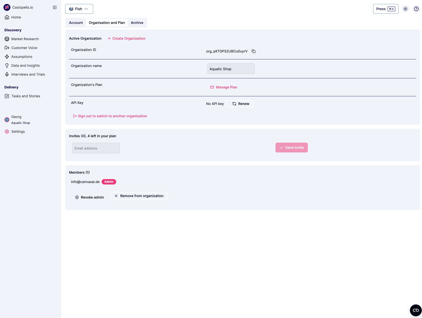 Organization Settings